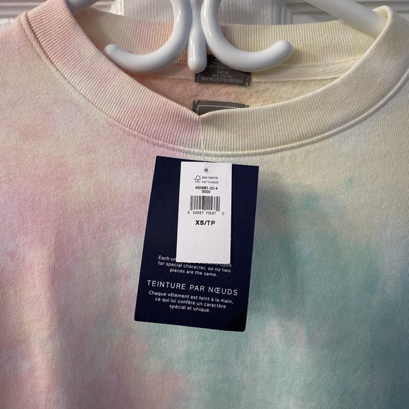 GAP Size XS Vintage Soft Balloon Sleeve Pullover Sweatshirt Pastel Tie Dye - Picture 7 of 8